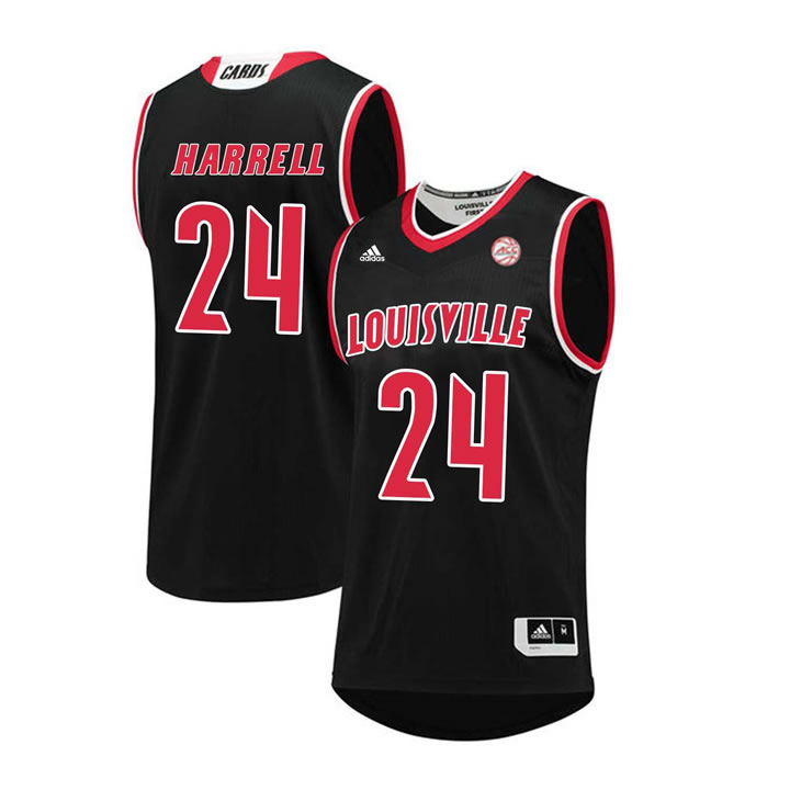 Louisville Cardinals 24 Montrezl Harrell Black College Basketball Jersey Dzhi